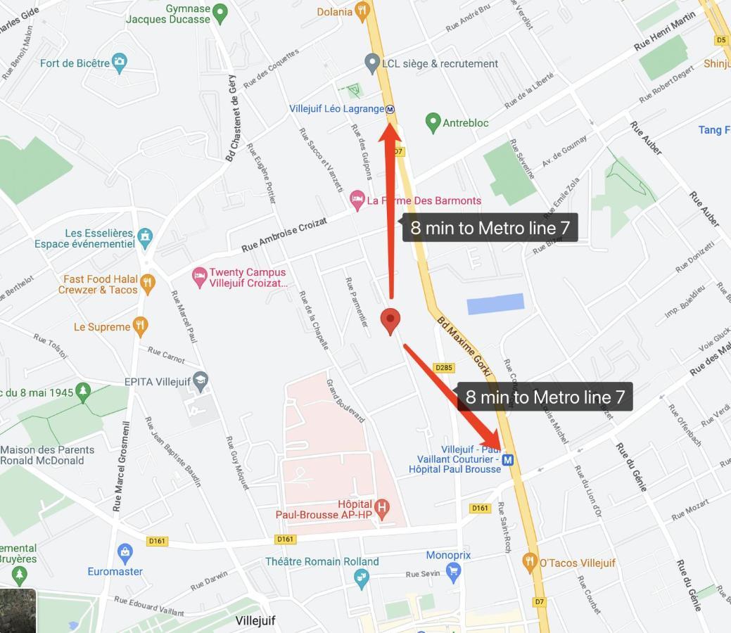 Апартаменты Le Nid Doux - Proche Paris & Metro Вильжюиф Экстерьер фото